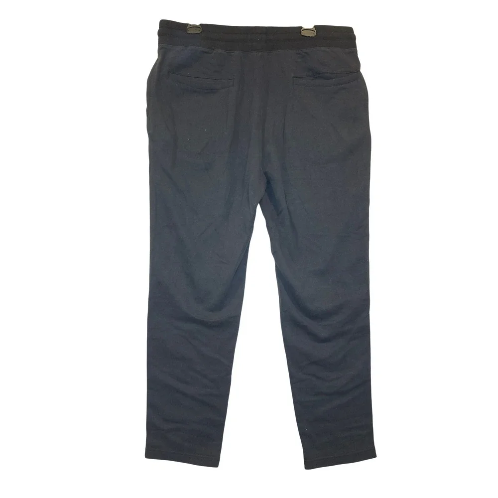 Buck Mason Black Brushed Loopback Trouser Mens Large BM15018.209 Cotton Pants